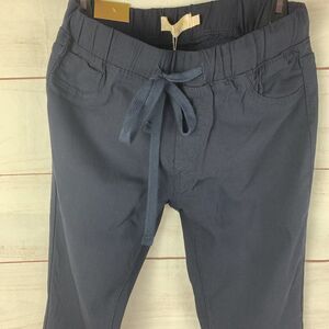 Buzz Jeans Womans Jogger Pants Navy Blue Large stretch drawstring elastic cotton